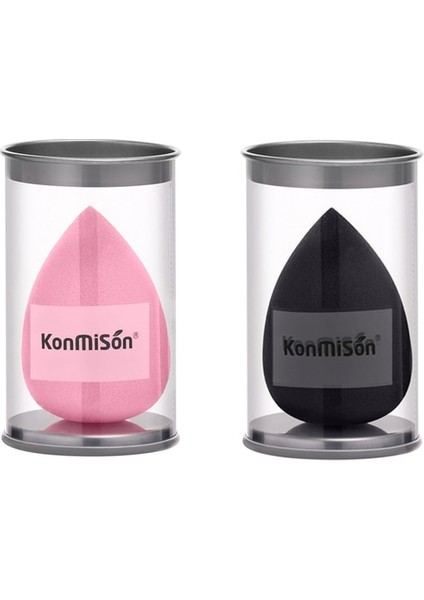 Siyah ve Pembe Konmison 1/4/5 Adet Su Damlası Makyaj Süngeri Tozu Puf Kuru ve Islak Kullanım Güzellik Kozmetik Topu Güzellik Yumurta Kadın Yüz Makyaj Araçları (Yurt Dışından)