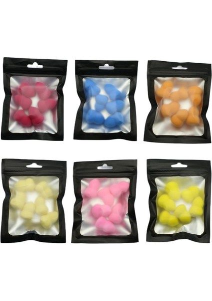 FD11 Siyah Ogeyer 6 Adet Mini Makyaj Süngeri Puf Güzellik Yumurta Süngeri Makyaj Kapatıcı Vakıf Yüz Kozmetik Puf Seti Makyaj Blender Çok (Yurt Dışından) fırsatları