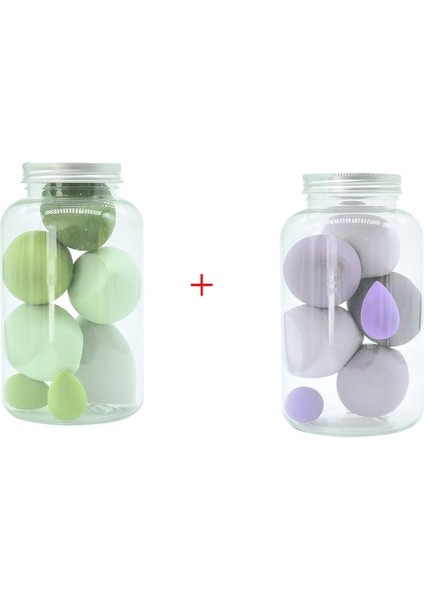 Yeşil - Mor 4/8 Adet Makyaj Blender Kozmetik Puf Makyaj Süngeri Saklama Kutusu ile Vakıf Pudra Sünger Güzellik Aracı Kadın Makyaj (Yurt Dışından) fiyatları