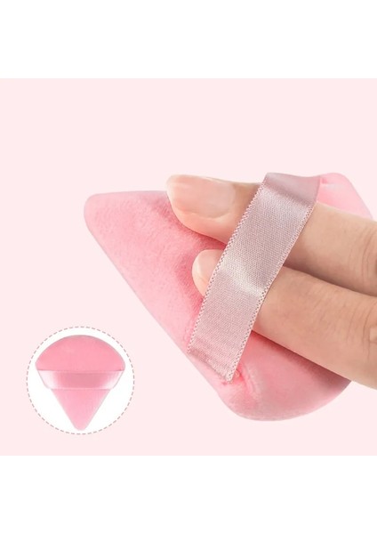 6 Adet Mix-E Üçgen Toz Puf Yumuşak Makyaj Süngeri Yüz Makyajı Gözler Şekillendirme Gölge Kozmetik Yıkanabilir Mini Kadife Fondöten Puf (Yurt Dışından)