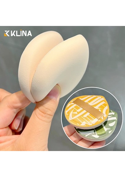 L Sarı Kutu ile Klına Yumuşak Hava Yastığı Puf Kapatıcı Fırça Yuvarlak Makyaj Blender Süngerleri Elastik Marshm Izin Ver Kozmetik Fondöten Pudra Puf (Yurt Dışından) fiyatları