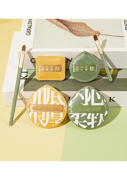 L Sarı Kutu ile Klına Yumuşak Hava Yastığı Puf Kapatıcı Fırça Yuvarlak Makyaj Blender Süngerleri Elastik Marshm Izin Ver Kozmetik Fondöten Pudra Puf (Yurt Dışından) indirimleri