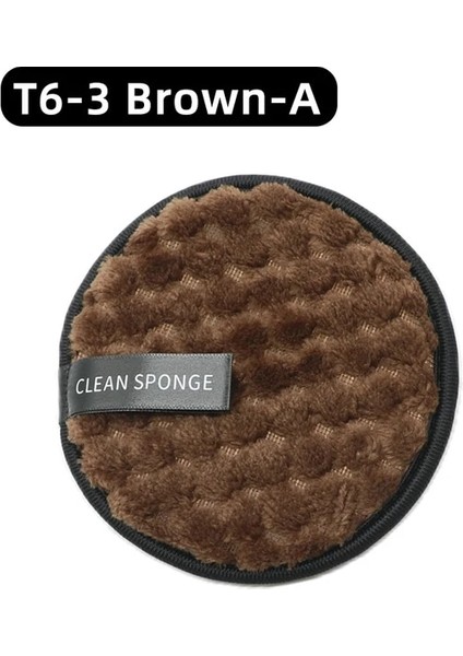 T6-3 Brown-A Ogeyero Yeniden Kullanılabilir Makyaj Temizleme Pedleri Pamuk Mendil Mikrofiber Makyaj Temizleme Süngeri Pamuk Temizleme Pedleri Aracı (Yurt Dışından)