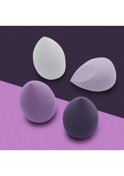 Mor - Pembe 4/8 Adet Makyaj Blender Kozmetik Puf Makyaj Süngeri Saklama Kutusu ile Vakıf Pudra Sünger Güzellik Aracı Kadın Makyaj (Yurt Dışından)