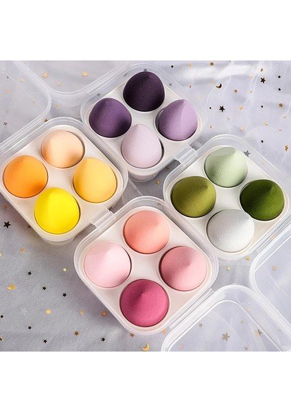 4 Adet Hiçbir Kutu 4/8 Adet Güzellik Yumurta Seti Kabak Damla Konik Kesim Makyaj Yumurta Hava Yastığı Sünger Puf Makyaj Aracı Kozmetik Puflar Yeni Başlayanlar Için (Yurt Dışından) modelleri