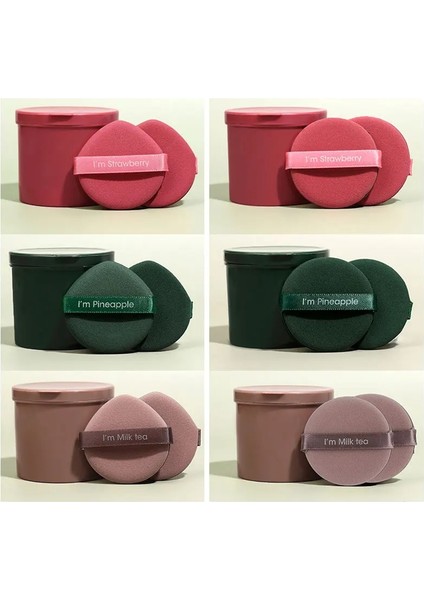 Ananas 7 Pcs A 7 Pcs Makyaj Puf Seti Kozmetik Aletleri Kadınlar Için Makyaj Blender Sünger Fondöten Sağlam Pudra Puf Makyaj Araçları (Yurt Dışından)