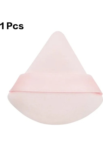 1 Adet Pembe Üçgen Kadife Tozu Puf Unları Mini Yüz Makyaj Süngeri Kozmetik Yumuşak Pamuk Yüz Pudrası Puf Yıkanabilir Hafif (Yurt Dışından)