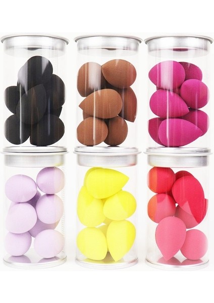 6 Adet Mini Mix 5/6/8 Adet Mini Makyaj Süngeri Yüz Güzellik Kozmetik Toz Puf Fondöten Krem Kapatıcı Makyaj Blender Alet Saklama Kutusu (Yurt Dışından)