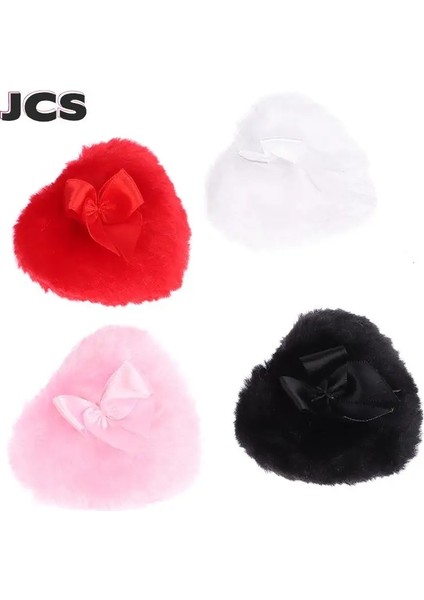 Pembe Kalp Şekli Kabarık Sünger Yumuşak Peluş Toz Puf Kurdele Yay ile Talk Pudrası Puf Makyaj Kozmetik Güzellik Araçları (Yurt Dışından) fiyatları