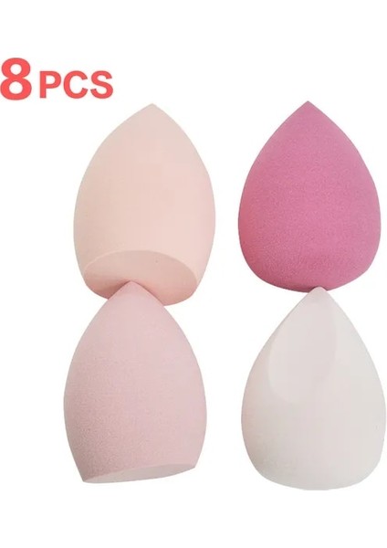 8 Adet Pembe 4 Adet Makyaj Süngeri Tozu Puf Kuru ve Islak Kombine Güzellik Kozmetik Topu Vakıf Tozu Puf Konik Kesim Makyaj Süngeri Araçları (Yurt Dışından)