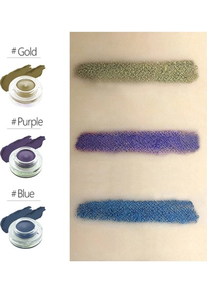 MT081BU3 Manyetik Yanlış Kirpik Çok Renkli Manyetik Eyeliner Seti El Yapımı Hiçbir Tutkal Hipoalerjenik 3D Sahte Kirpik Mat Renk Eyeliner (Yurt Dışından)