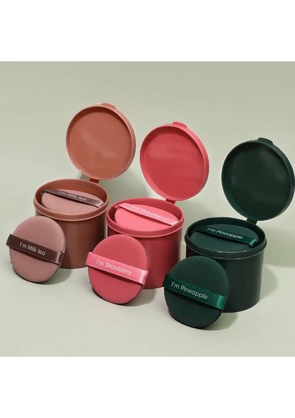 Çilek 7 Pcs A 7 Pcs Çilek Kozmetik Puf Seti Çift Taraflı Kadın Yumuşak Makyaj Süngeri Güzellik Makyaj Tozu Araçları (Yurt Dışından) modelleri