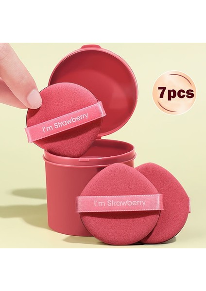 Çilek 7 Pcs A 7 Pcs Çilek Kozmetik Puf Seti Çift Taraflı Kadın Yumuşak Makyaj Süngeri Güzellik Makyaj Tozu Araçları (Yurt Dışından) indirimleri