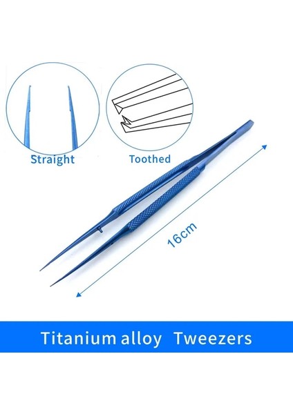 16 cm Düz Diş Mikro Cerrahi Forseps Cımbız Titanyum 14/16 cm Diş Cerrahi Aletler (Yurt Dışından)