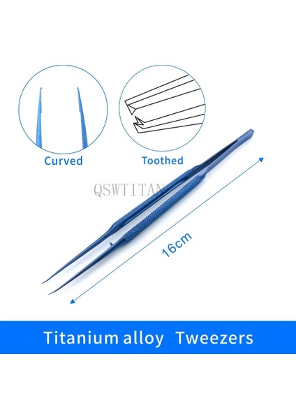 16 cm Düz Diş Mikro Cerrahi Forseps Cımbız Titanyum 14/16 cm Diş Cerrahi Aletler (Yurt Dışından)