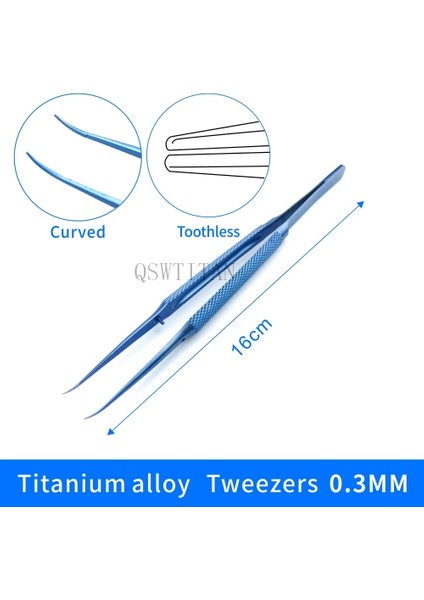 16 cm Düz Diş Mikro Cerrahi Forseps Cımbız Titanyum 14/16 cm Diş Cerrahi Aletler (Yurt Dışından)