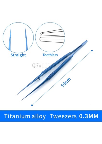 16 cm Düz Diş Mikro Cerrahi Forseps Cımbız Titanyum 14/16 cm Diş Cerrahi Aletler (Yurt Dışından)