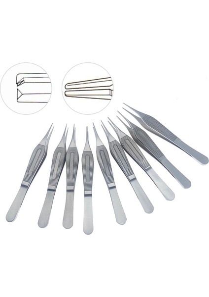1.2 Diş Paslanmaz Çelik Doku Forseps Oftalmik Cerrahi Alet 120MM Düz Dişler (Yurt Dışından)