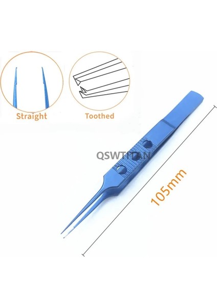 Kavisli T Dişsiz Göz Kapağı Cımbızı 11CM Oftalmik Mikrocerrahi Aletleri Kanca Platformlu Oftalmik Forseps (Yurt Dışından)