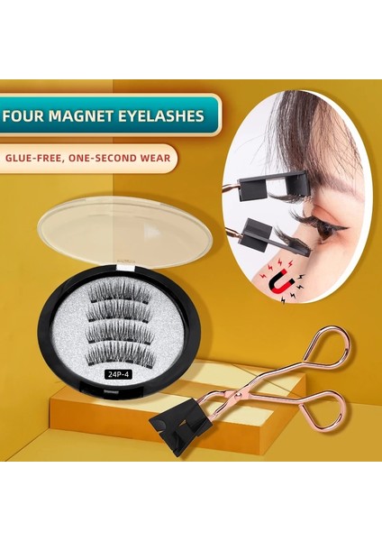 SET-01-MP02-4 1 Çift 3D Manyetik Kirpik (Yurt Dışından)