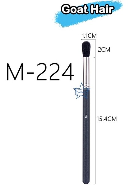 224 Göz Makyaj Fırçaları Göz Farı Gölgelendirici Kapatıcı Kırışık Fırça Eyeliner Tanımlayıcı Fırça Geri Çekilebilir Dudak Fırçası Makyaj Aracı M-C Serisi (Yurt Dışından)