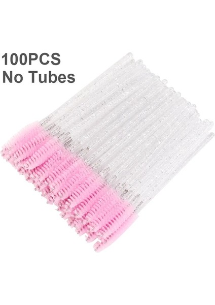 cc 100 Adet Yok Tüp 20/100 Adet Yeniden Kullanılabilir Toz Geçirmez Kaş Fırçası Tüpleri Kirpik Fırçaları ve Kutu Tüp Makyaj Maskara Kirpikler Için Fırçalar Profesyonel (Yurt Dışından)