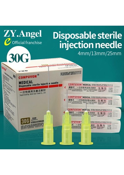 30G 25MM 50 Adet Tıbbi Tek Kullanımlık Güzellik Aracı Mikro Enjeksiyon Iğnesi 30G Ağrısız Ultra Ince Iğne 4/13/25MM Steril Bağımsız Ambalaj (Yurt Dışından) modelleri