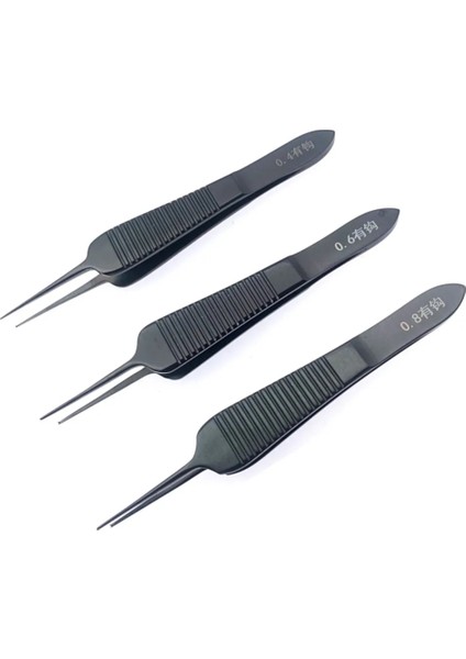 0.4 Diş Doku Forseps 0.4mm /0.6mm/ 0.8mm Diş Siyah Paslanmaz Çelik Oftalmik Cerrahi Aletler (Yurt Dışından) fiyatları