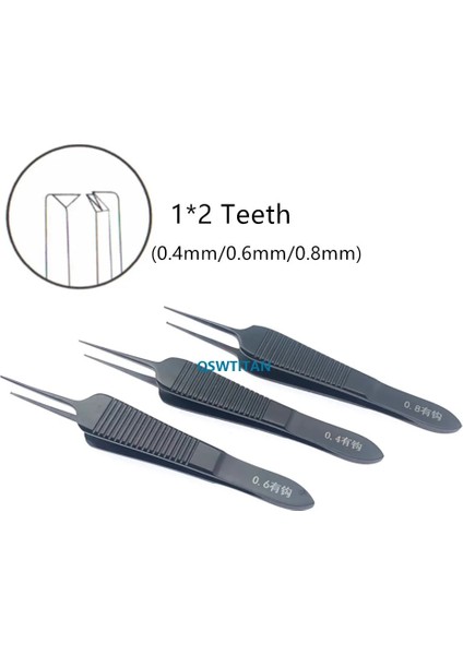 0.4 Diş Doku Forseps 0.4mm /0.6mm/ 0.8mm Diş Siyah Paslanmaz Çelik Oftalmik Cerrahi Aletler (Yurt Dışından) modelleri