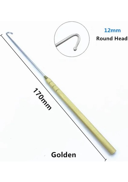 Altın Top Kafa 12MM Spay Snook Kanca Hayvan Yumurtalıklar Kaldırma Kancası Veteriner Snook Ovariektomi Kanca Köpekler Kediler Aletleri (Yurt Dışından)