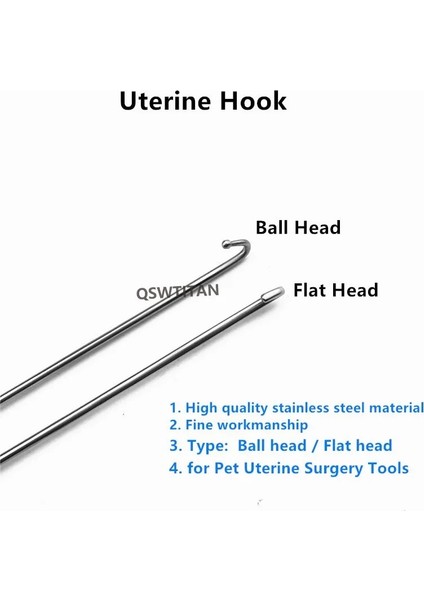 Altın Top Kafa 12MM Spay Snook Kanca Hayvan Yumurtalıklar Kaldırma Kancası Veteriner Snook Ovariektomi Kanca Köpekler Kediler Aletleri (Yurt Dışından) fırsatları