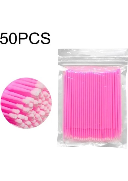 50 Adet Koyu Pembe 50/100 Adet Tek Kullanımlık Microbrush Kirpik Uzatma Bireysel Kirpik Çıkarma Çubuğu Mikro Fırça Kirpik Uzatma Araçları (Yurt Dışından)