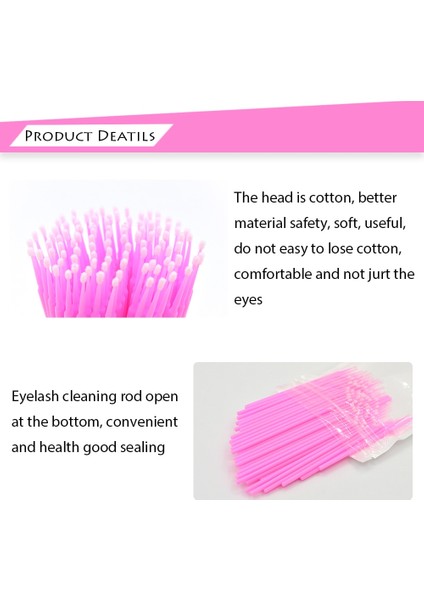 50 Adet Koyu Pembe 50/100 Adet Tek Kullanımlık Microbrush Kirpik Uzatma Bireysel Kirpik Çıkarma Çubuğu Mikro Fırça Kirpik Uzatma Araçları (Yurt Dışından) modelleri