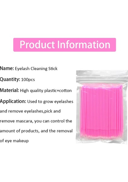 50 Adet Koyu Pembe 50/100 Adet Tek Kullanımlık Microbrush Kirpik Uzatma Bireysel Kirpik Çıkarma Çubuğu Mikro Fırça Kirpik Uzatma Araçları (Yurt Dışından) fırsatları
