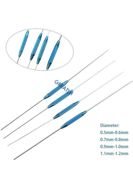 Titanyum Oftalmik Aletler 4 Adet/takım Çift Uçlu Lakrimal Geçiş Probu Kızarma Paslanmaz Çelik Titanyum Prob Takma Aracı (Yurt Dışından)