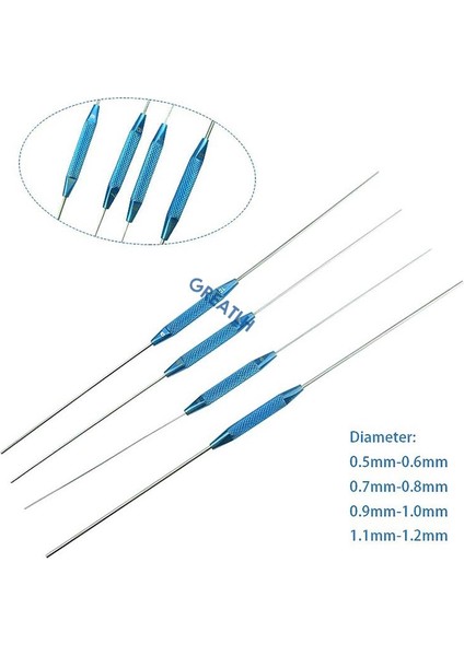 Titanyum Oftalmik Aletler 4 Adet/takım Çift Uçlu Lakrimal Geçiş Probu Kızarma Paslanmaz Çelik Titanyum Prob Takma Aracı (Yurt Dışından) fırsatları