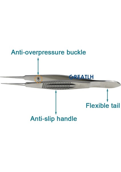 Dişli Altın 11 cm Castroviejo Bağlama Forseps Dişli Oftalmik Forseps Oftalmik Göz Enstrüman Paslanmaz Çelik Titanyum Alaşımlı (Yurt Dışından) indirimleri