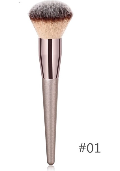 01 Pudra Fırçası 1pc Fondöten Makyaj Fırçası Kahve Saplı Profesyonel Yüz Pudrası Göz Farı Allık Kaş Dudak Fırçası Büyük Yumuşak Kozmetik Fırça (Yurt Dışından) modelleri