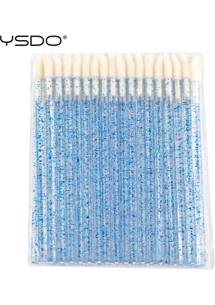 50 Adet Kristal Mavi Kristal Tek Kullanımlık Makyaj Fırçası (Yurt Dışından)