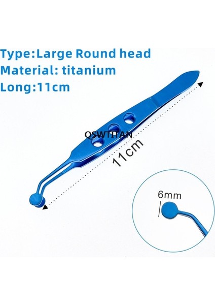 1 Adet Büyük Yuvarlak Kafa Göz Kapağı Masaj Forseps Oftalmik Forseps Kozmetik Plastik Cerrahi Aletleri Cımbız Araçları (Yurt Dışından)