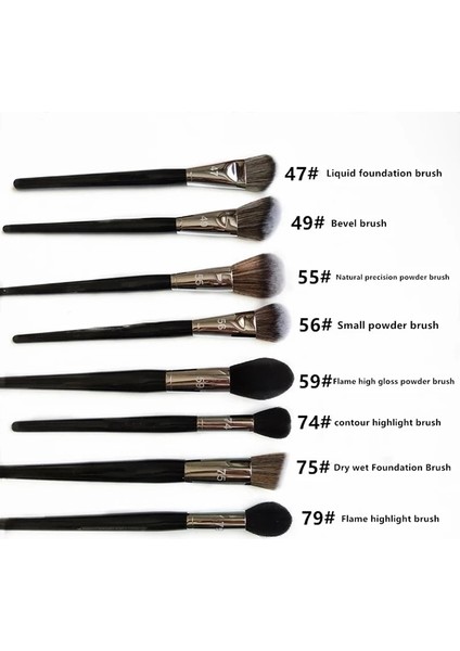 87-52 Fondöten Allık Kusursuz Airbrush Hassas Toz Kontur Makyaj Fırçaları Meslek Yüksek Kaliteli Sentetik Saç Makyaj Aracı (Yurt Dışından)
