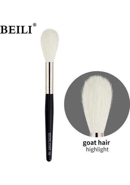 W05 Beılı 1 Adet Fosforlu Siyah Makyaj Fırçaları Profesyonel Pony Göz Farı Allık Kaş Makyaj Fırçaları (Yurt Dışından)