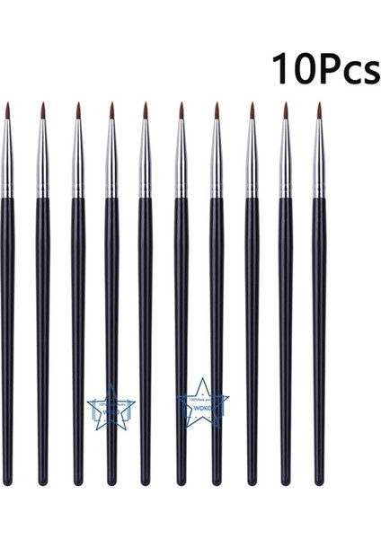 T22-10PCS T22 Ince Eyeliner Makyaj Fırçası Sıvı Jel Eyeliner Fırçası Hassas Ince Uzun Eyeliner Fırçası Profesyonel Eyeliner Makyaj Aracı (Yurt Dışından)
