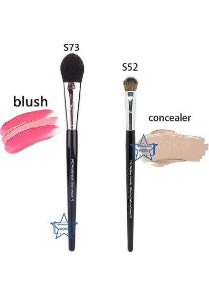 73 52 Fondöten Allık Kusursuz Airbrush Hassas Pudra Kontur Makyaj Fırçaları Meslek Yüksek Kaliteli Sentetik Saç Makyaj Aracı (Yurt Dışından)