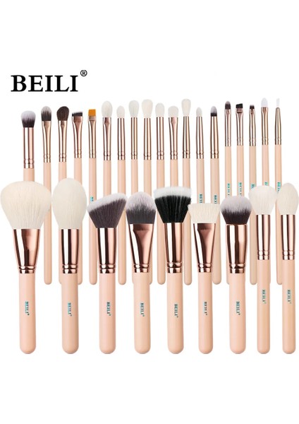 Fe-6pcs Beılı Pembe Makyaj Fırçaları Yüksek Kaliteli Pudra Fondöten Allık Göz Farı Makyaj Fırça Seti Doğal Saç Косметика (Yurt Dışından)