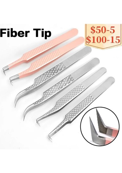 B01 Hiçbir Fiber Fiber Ipuçları Kirpik Uzantıları Için Kaş Cımbızı Kirpik Cımbızı Kirpik Cımbızı Fiber Ucu ile Kaş Epilasyon Cımbızı (Yurt Dışından)