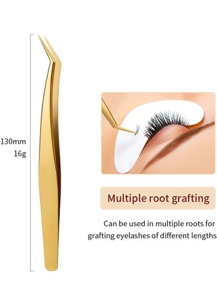 Cımbız E 1 Pc Cımbız Kirpik Uzatma Altın Düz Paslanmaz Çelik Sahte Kirpik Nail Art Saç Klip Pense Yanlış Eyelashes Güzellik Araçları (Yurt Dışından)