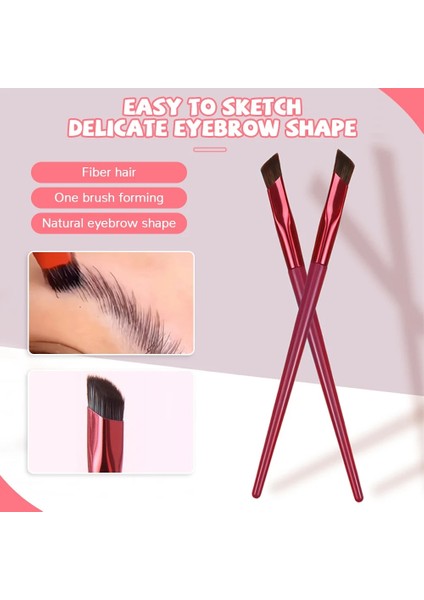 2pcs Siyah Kıllar Vahşi Kaş Fırçası Kare Üç Boyutlu Kaş El Sanatları Çift Başlı Kaş Kirpik Fırçası Çok Fonksiyonlu Makyaj Aracı (Yurt Dışından)