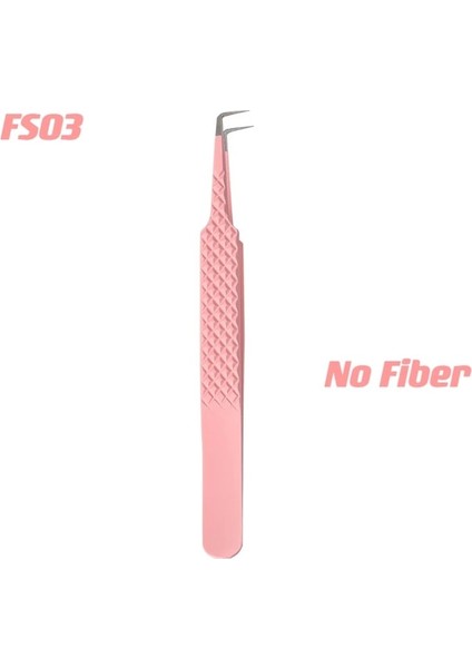 FS03 1 Adet Kirpik Cımbız Uzatma Pembe Paslanmaz Çelik Superhard Cımbız Fiber Ipuçları ile Yüksek Hassasiyetli Anti-Statik Cımbız (Yurt Dışından)