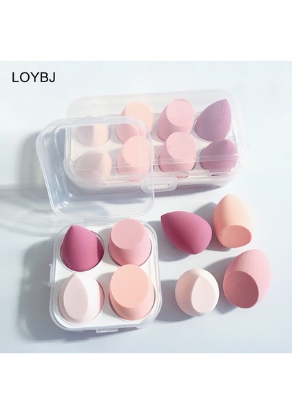 Loybj Kozmetik Puf Seti Güzellik Yumurta Blender Pürüzsüz Makyaj Süngeri Tozu Likit Fondöten Kapatıcı Krem Kadın Yüz Makyaj Aracı ile 4 Adet Yeşil (Yurt Dışından)
